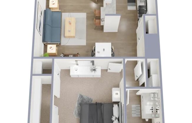 1 bed, 1 bath, 700 sqft, $1,199, Unit H105