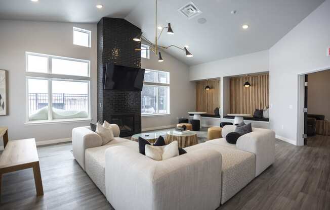 Spacious clubhouse with ample seating