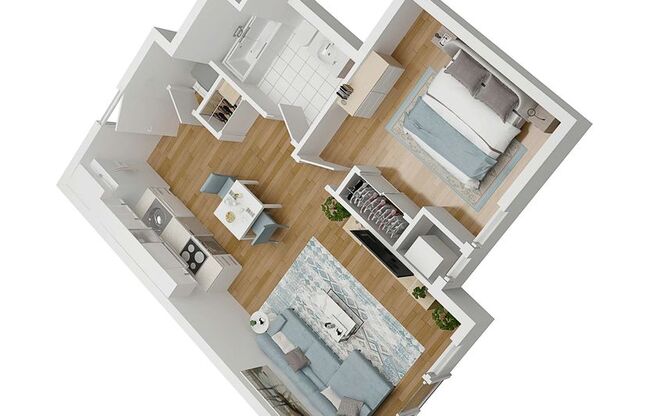 1 bed, 1 bath, 707 sqft, $1,980, Unit 612