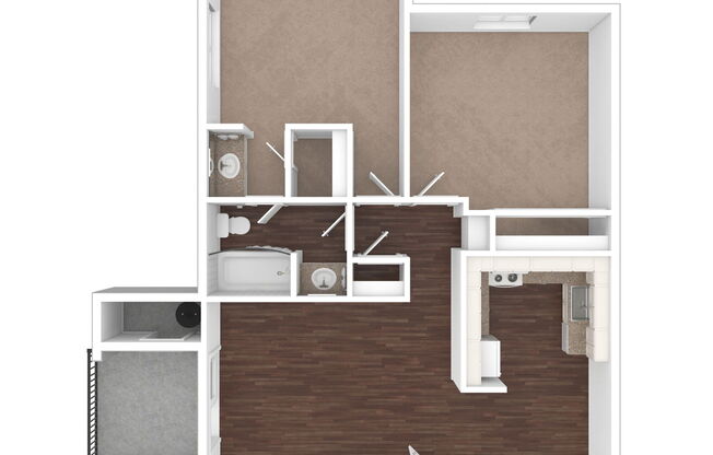 2 beds, 1 bath, 840 sqft, $1,799