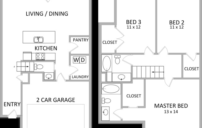 3 beds, 2.5 baths, 1,583 sqft, $1,769, Unit 483D-AS