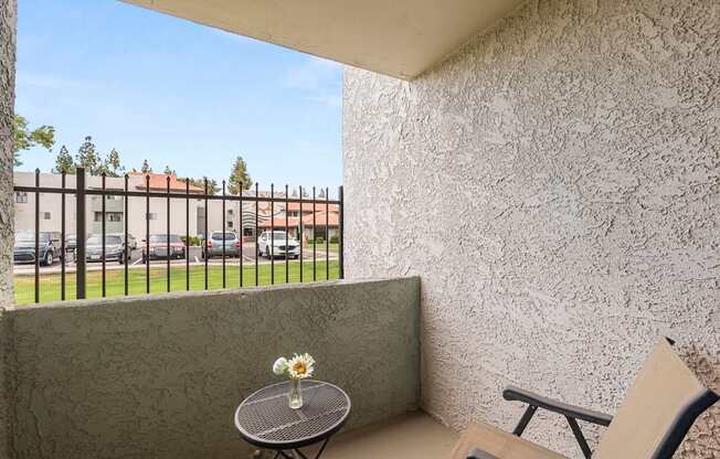 One Bedroom patio at Villa Toscana Apartments in Phoenix Arizona