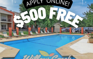 $500 FREE! APPLY TODAY! PET FRIENDLY!