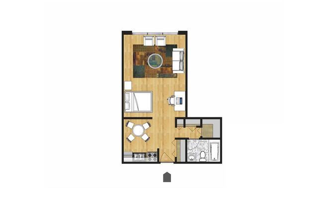 Studio, 1 bath, 450 sqft, $1,049
