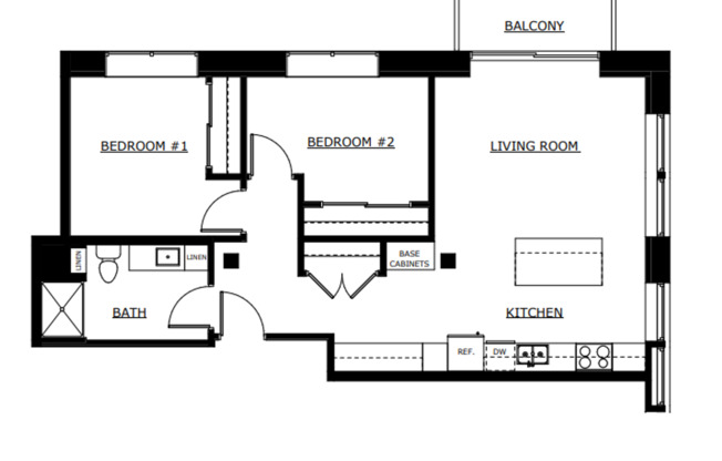 2 beds, 1 bath, 743 sqft, $1,725