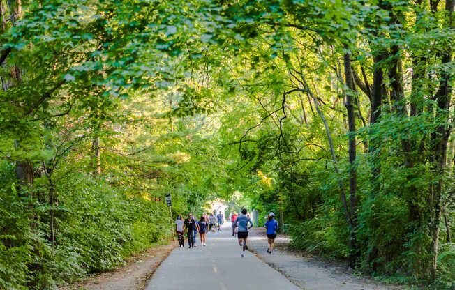 Enjoy the scenic running trails throughout Bethesda.