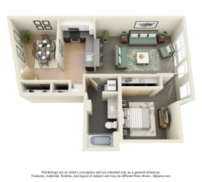 1 bed, 1 bath, 757 sqft, $1,896