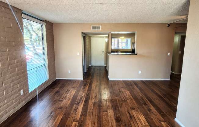 2x2 Downstairs Brown Upgrade Living Room at Mission Palms Apartment Homes in Tucson AZ