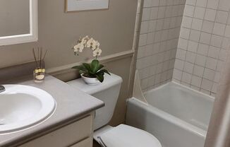 Bathroom at Mason Hills Apartments in Mason, MI