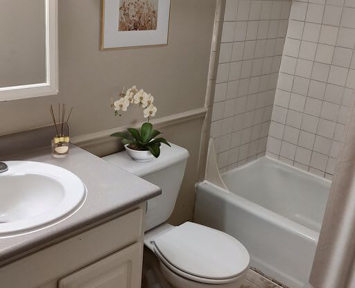 Bathroom at Mason Hills Apartments in Mason, MI