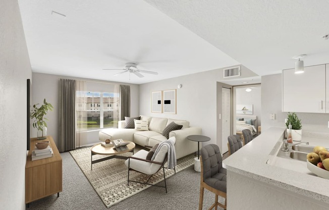 the preserve at ballantyne commons living room and kitchen