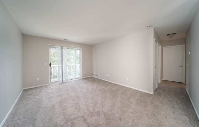 living room with sliding glass door