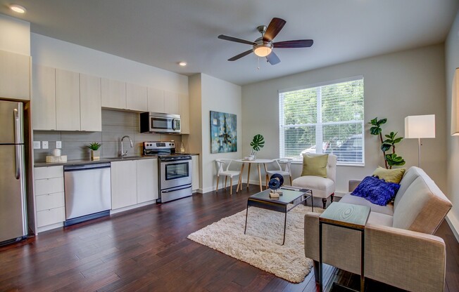AVAILABLE NOW - EastBank Quarters #4 - Corner Unit High Ceilings and Ample Windows!