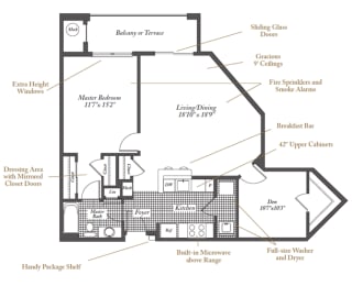 1 bed, 1 bath, 946 sqft, $3,128