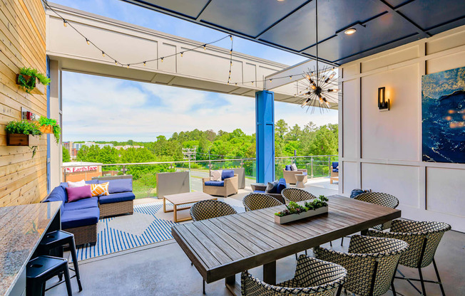 Berkshire Ballantyne apartments Charlotte rooftop lounge