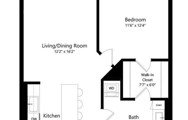 1 bed, 1 bath, 753 sqft, $1,726