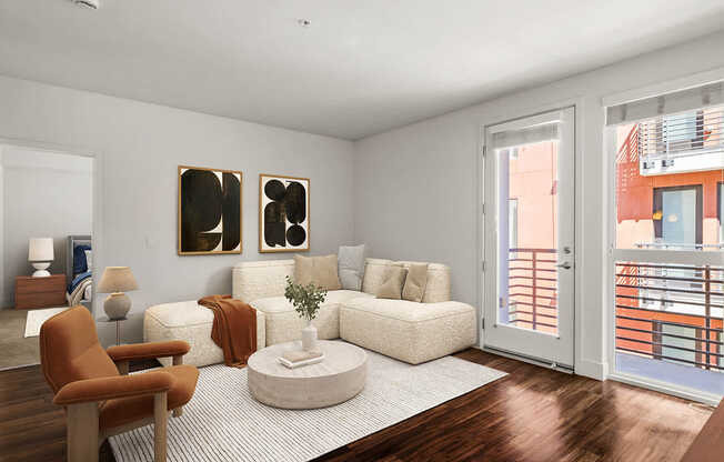 Living Room with Hard Surface Flooring