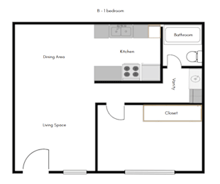 1 bed, 1 bath, 650 sqft, $855