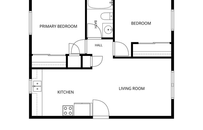 2 beds, 1 bath, 675 sqft, $925, Unit 1829-D