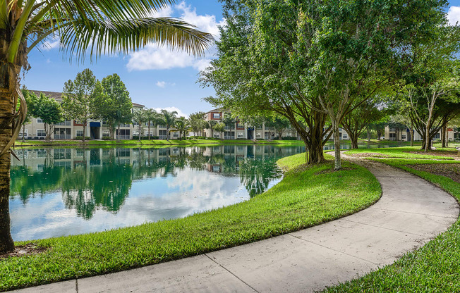 Lakeside walking path at Yacht Club, Bradenton, Florida