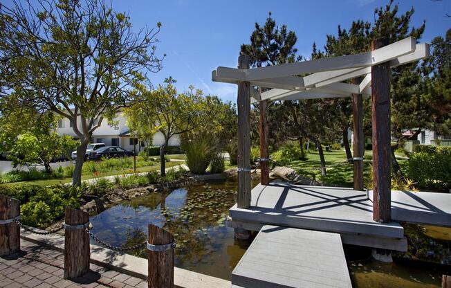 Courtyard Patio With Ample Sitting, at Pacific Oaks Apartments, Towbes, Goleta, CA