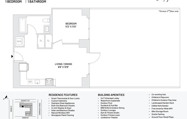 1 bed, 1 bath, $4,450, Unit 302