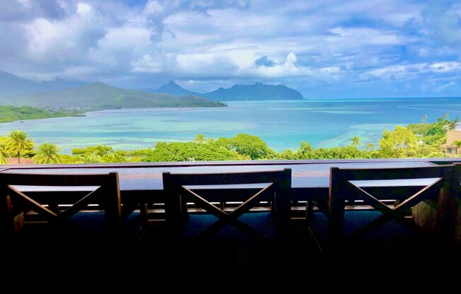 Three Bedroom Penthouse Townhome with beautiful view of Kaneohe Bay