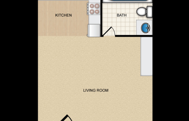 Studio, 1 bath, 400 sqft, $600, Unit 22-18 (UVS)