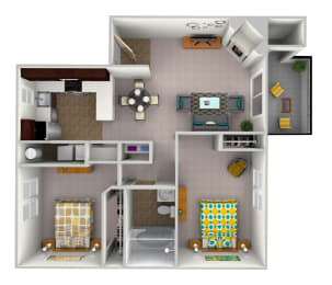 2 beds, 1 bath, 870 sqft, $1,795