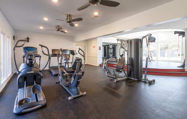 the gym with cardio equipment at 1861 muleshoe road