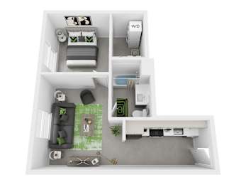 1 bed, 1 bath, 716 sqft, $5,200