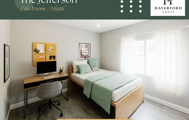 2 beds, 1 bath, 650 sqft, $1,788, Unit 1D