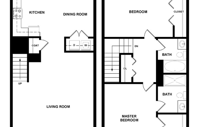 2 beds, 2 baths, 960 sqft, $1,725