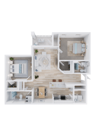 2 beds, 2 baths, 1,175 sqft, $1,525