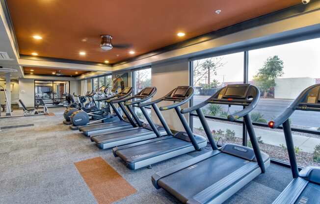 Fitness center treadmill at 601 Pax, Phoenix