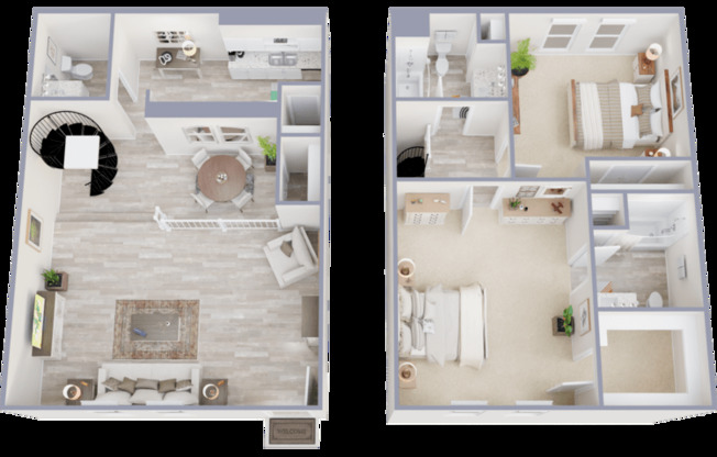 2 beds, 2.5 baths, 1,085 sqft, $1,550