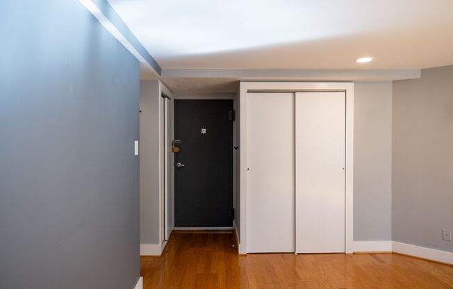 Bright and Peaceful One-Bedroom with Built-Ins and Rooftop Views