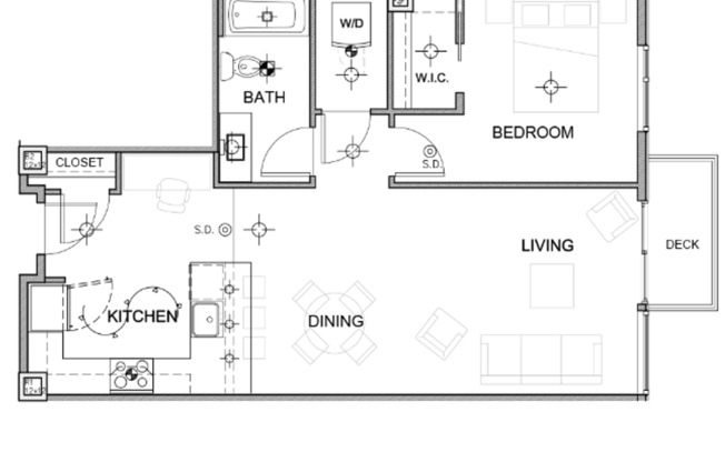 1 bed, 1 bath, 627 sqft, $2,500, Unit 304