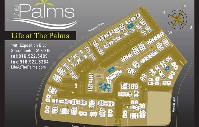 The Palms Community Map 1481 Exposition Blvd., Sacramento, CA 95814