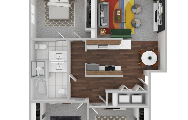 3 beds, 2 baths, 1,127 sqft, $1,749, Unit 190-E115