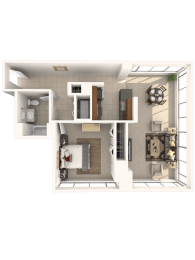 1 bed, 1 bath, 971 sqft, $2,250