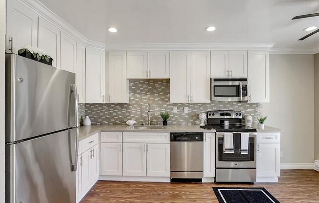 Modern Kitchen With Custom Cabinet at Casa Alberta Apartments, Sunnyvale, CA, 94087