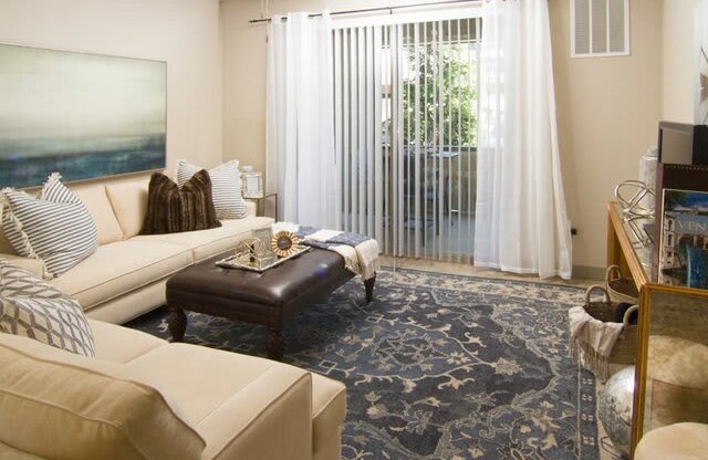 Living Room With Expansive Window at San Marino Apartments, South Jordan