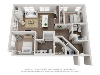 2 beds, 2 baths, 1,054 sqft, $2,328