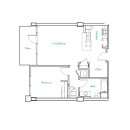 1 bed, 1 bath, 758 sqft, $2,670