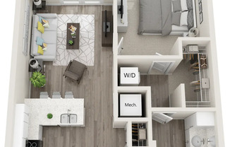 1 bed, 1 bath, 715 sqft, $1,400, Unit 1405