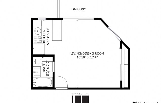 Studio, 1 bath, $1,900