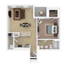 1 bed, 1 bath, 764 sqft, $1,525