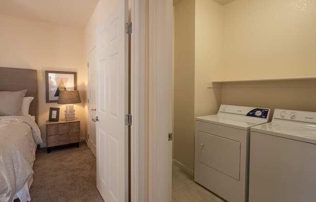 Stoneridge model 2 primary bedroom and laundry
