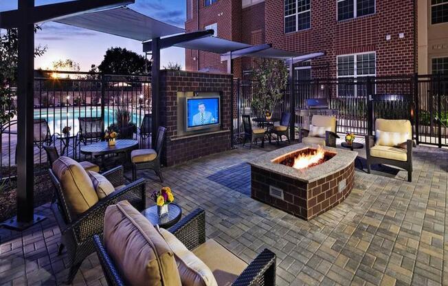 Outdoor Firepit Patio at Hidden Creek, Gaithersburg, Maryland